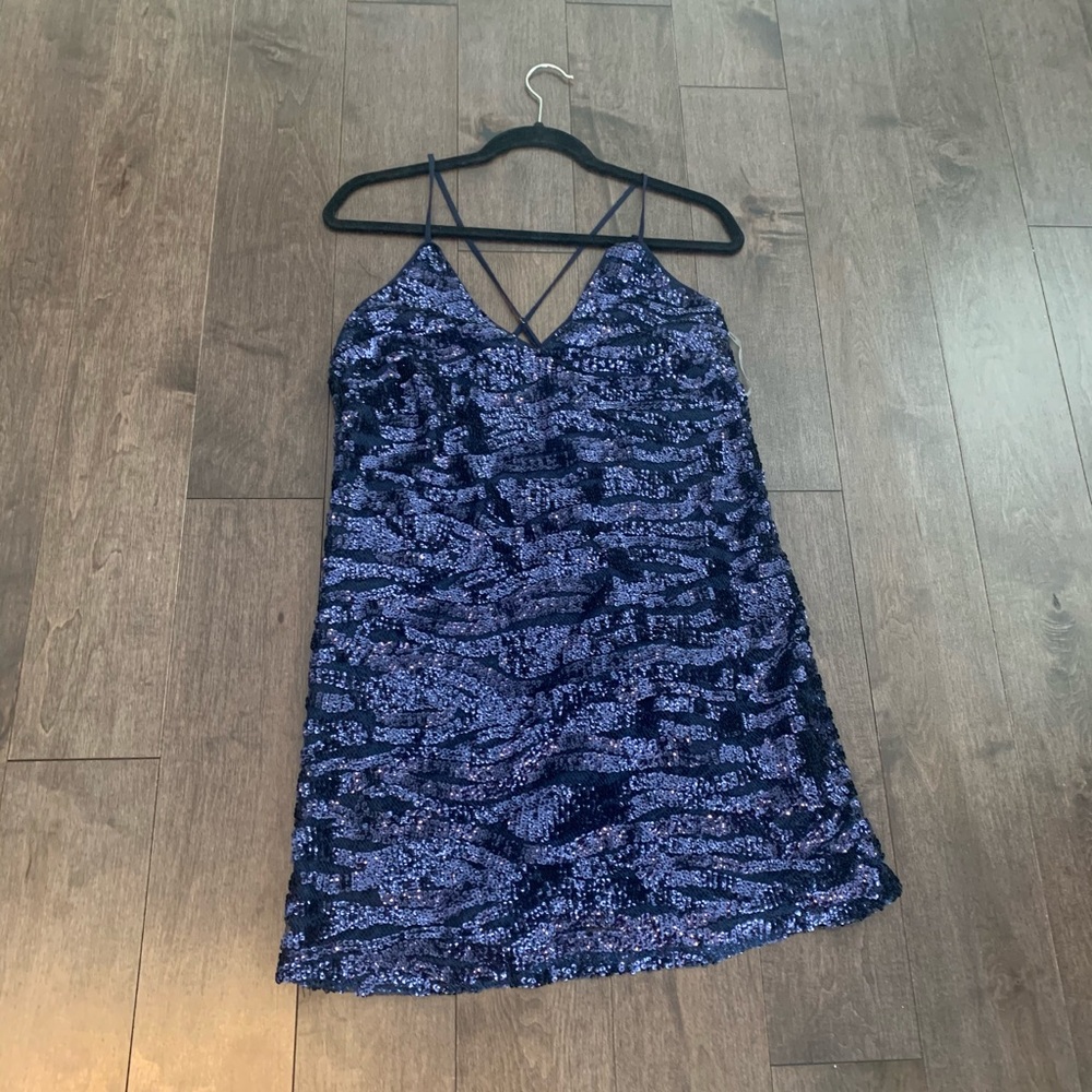 Lucy Paris sequence Dress Navy M
